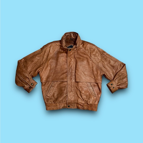 Vintage J Riggings Genuine Leather Blazer Coat jacket - Picture 1 of 4